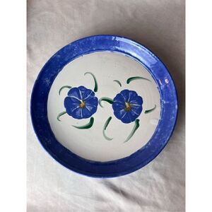 NC Seagrove Pottery Floral Plate